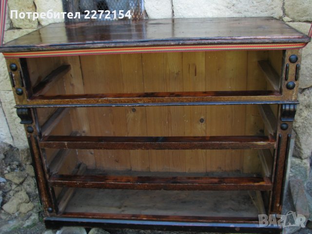 Античен скрин орех-19 век, снимка 4 - Антикварни и старинни предмети - 33551793