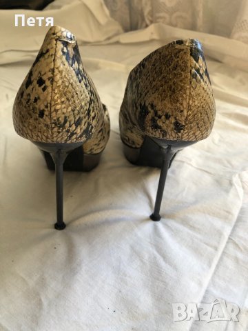 Rebbeca Miu Дамски змийски обувки с метален ток пирон, снимка 6 - Дамски елегантни обувки - 32814659