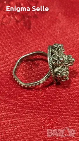 Сребърен възрожденски пръстен , снимка 4 - Пръстени - 50353305