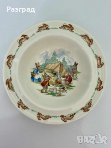 Детска чиния Royal Doulton Bunnykins, снимка 7 - Чинии - 52348666
