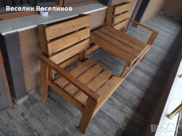 Пейка с масичка, снимка 9 - Градински мебели, декорация  - 26545379