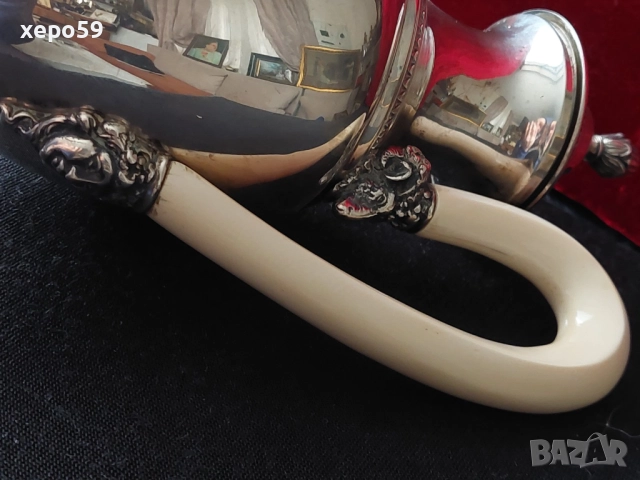 Сребърен комплект кани, сребърна кана, сребърна чаша. сребро 800 проба/4 лева за грам, снимка 9 - Сервизи - 52403205