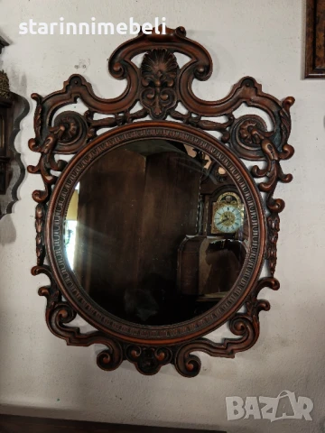 Красиво резбовано огледало , снимка 5 - Огледала - 51233990