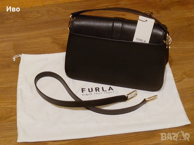 Кожена Чанта Furla, снимка 3 - Чанти - 53394877
