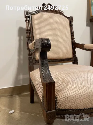 Кресло барок, масив дърво, 2 бр, снимка 5 - Дивани и мека мебел - 36272325