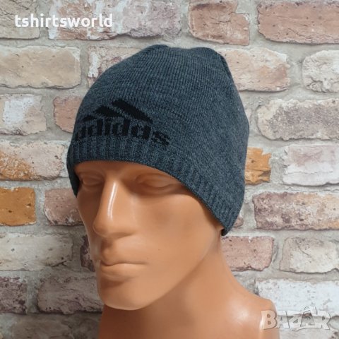 Нова зимна шапка на марката ADIDAS (Адидас) в сив цвят, снимка 2 - Шапки - 43374898