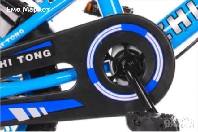 Детски велосипед с кош, помощни колела и два вида спирачки, снимка 3 - Велосипеди - 49771762