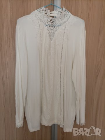 Стилна блуза/поло трико с дантела , снимка 1 - Блузи с дълъг ръкав и пуловери - 43697766