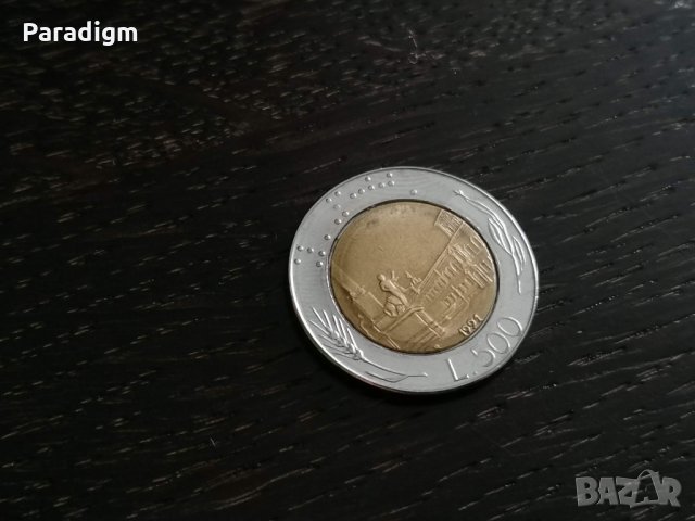 Монета - Италия - 500 лири | 1991г., снимка 1 - Нумизматика и бонистика - 27772350