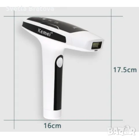 Фотоепилатор за тяло със сменяща се глава/ Вид продукт: Фотоепилатор;K E M E I, снимка 2 - Епилатори - 48213975