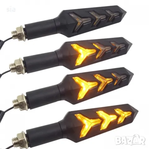 Мигачи за мотор, Мото светлини, оранжева светлина, 12V, 2бр, снимка 3 - Аксесоари и консумативи - 49052654