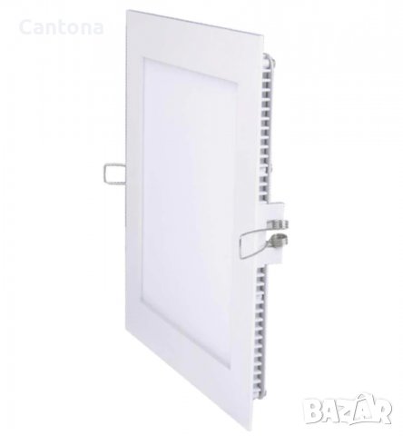 LED панел за вграждане - квадрат, 12W бяла светлина с LED драйвер