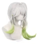 Аниме косплей бяла перука Nahida Genshin Impact с подвижна опашка и плитка, снимка 9