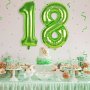 Нови зелени балони с големи числа 18 за Рожден ден Парти Декорации Украса, снимка 8