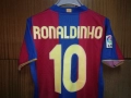 Barcelona Ronaldinho 2007/2008 Nike оригинална тениска фланелка Барселона Роналдиньо юбилейна , снимка 2