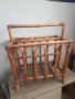 ВИНТИДЖ СТОЙКА КОШНИЦА ОТ БАМБУК ЗА ВЕСТНИЦИ, СПИСАНИЯ, снимка 5