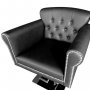 Фризьорски стол AA310 тип кресло с капси - син/черен, снимка 4
