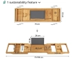 Разтегателен бамбуков поднос за вана, снимка 3