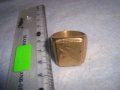 СТАР ПОЗЛАТЕН БРОНЗОВ РЕТРО АРТ ДЕКО ПРЪСТЕН с ПЕЧАТИ 18К 750 за КОЛЕКЦИЯ МАЙСТОРСКА ИЗРАБОТКА 24260, снимка 9