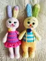 Плетени играчки - зайци и котки, снимка 1