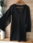 Черна рокля Zara с ресни , снимка 1 - Рокли - 43249554