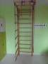 Шведска стена за деца с люлка, халки, въже и стълба, снимка 2