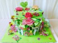 Торта от картон цветя 