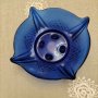 Фруктиера - синьо стъкло. , снимка 1 - Прибори за хранене, готвене и сервиране - 43352578