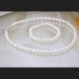 Комплект  от бели естествени перли , снимка 1 - Бижутерийни комплекти - 32263252