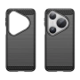 Huawei Pura 80 Pro / Pura 80 Pro+ Удароустойчив Carbon Fiber Калъф и Протектор, снимка 4