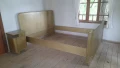 Продавам метална спалня 160/200см,матрак мемори 160/200см,нощно шкафче., снимка 1