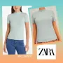 Ментовозелена ропсена блуза ZARA, снимка 1