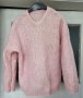 продавам дамски пуловер розов
ръчно плетен , снимка 1 - Блузи с дълъг ръкав и пуловери - 43891947