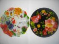 Нови Стъклени Цветни Чинии-2 бр-ф195/200мм-Декоративни-Lovery Garden Gratefue-AURORA, снимка 4