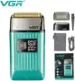 Електрическа самобръсначка VGR V-357 – Титаниеви фолия, LED дисплей, 2 скорости, USB зареждане, снимка 5