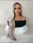 Пепеляво руса перука без бретон, снимка 6