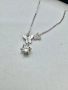 Сребърно колие с мойсанит (диамант) 1 карат, снимка 8