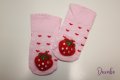 Памучни бебешки чорапки с ягодки, снимка 1 - Бебешки чорапи - 32997058