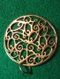ВЕЛИКОЛЕПЕН СРЕБЪРЕН с ДЕБЕЛА РЕАЛНА ПОЗЛАТА ФЛОРАЛЕН АРТ МЕДАЛЬОН СРЕБРО 925 АЖУРНА ИЗРАБОТКА 27628, снимка 2