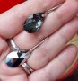 Масивни сребърни обеци с кристали Swarovski / проба 925, снимка 4