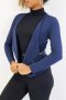 Дамско сако (блейзър) с ревер и джобове с цип, 3цвята - 024, снимка 2