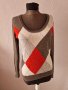 Фин вълнен пуловер ЕSPRIT в сиво каре - 14,00лв, снимка 1 - Блузи с дълъг ръкав и пуловери - 44018964