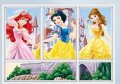 3 принцеси Белл Ариел Снежанка стикер лепенка за стена или гардероб детска самозалепващ, снимка 1