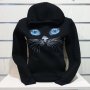 Нов дамски суичър с 3D трансферен печат Котка със сини очи, снимка 6