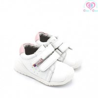 №19-№24, Бебешки обувки за момиче BUBBLE KIDS, бели с розов акцент, снимка 6 - Бебешки обувки - 32391907