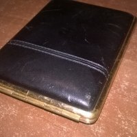 v.h germany-gold табакера с кожени страници-внос франция, снимка 6 - Колекции - 28186380