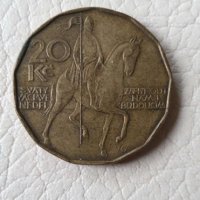 Монета От 20 Чешки Крони От 1993г., снимка 2 - Нумизматика и бонистика - 28194526