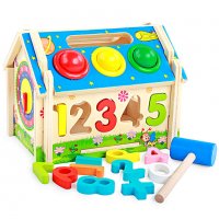 Сортер къщичка, дървен детски сортер, образователна интерактивна играчка, игра подарък за дете, снимка 3 - Образователни игри - 32943935