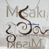 MISAKI - класен сребърен комплект с култивирани перли, снимка 1 - Бижутерийни комплекти - 44115558