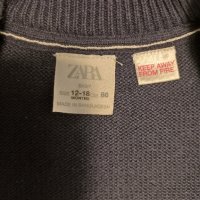 Модерен бебешки комплект дънки, риза и жилетка. Zara и Mayoral, от 12 мес.   , снимка 4 - Комплекти за бебе - 43799044